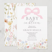 baby in Bloom boog Baby shower Uitnodiging (Voorkant / Achterkant)