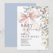 baby in Bloom boog Baby shower Uitnodiging (Voorkant / Achterkant)