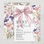 baby in Bloom boog Baby shower Uitnodiging (Voorkant / Achterkant)