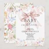 baby in Bloom boog Baby shower Uitnodiging (Voorkant / Achterkant)