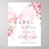 Baby in Bloom Boog Baby Shower Welkom Poster (Voorkant)