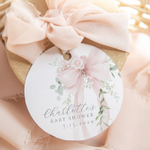 Baby in bloom Boog babyshower Bedankt Bedankjes Labels