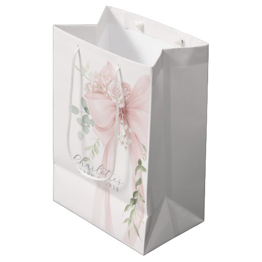 Baby in bloom Boog babyshower Bedankt Medium Cadeauzakje (Voorkant Gekanteld)