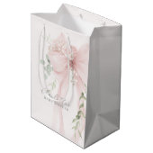 Baby in bloom Boog babyshower Bedankt Medium Cadeauzakje (Achterkant Gekanteld)