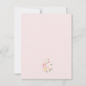 Baby In Bloom Boog Roze Bedankkaart (Achterkant)