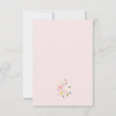 Baby in bloom boog roze dank u kaart (Achterkant)
