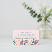 Baby in Bloom Book Request of Book for Baby Kaart Visitekaartje (Staand voorkant)