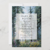 Baby in Bloom Bos QR Code Baby Borrel Kaart (Voorkant)