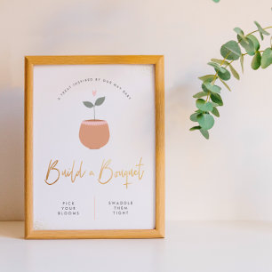 Baby in Bloom bouwt een Baby shower van Bouquet Poster