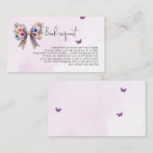 Baby in Bloom Bow Baby shower Boek Aanvraag Informatiekaartje (Voorkant / Achterkant)