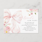 Baby in Bloom Bow Baby shower Boeken voor Baby Informatiekaartje (Voorkant)
