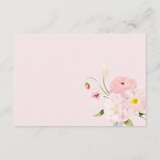 Baby in Bloom Bow Baby shower Boeken voor Baby Informatiekaartje (Achterkant)