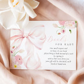 Baby in Bloom Bow Baby shower Boeken voor Baby Informatiekaartje
