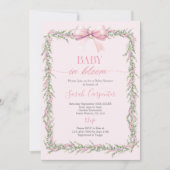 Baby in Bloom Bow Baby shower Girl Kaart (Voorkant)