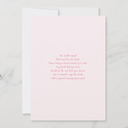 Baby in Bloom Bow Baby shower Girl Kaart (Achterkant)