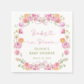 Baby in Bloom Bow Floral Baby shower Servet (Voorkant)