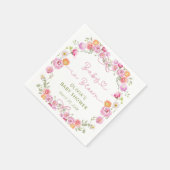 Baby in Bloom Bow Floral Baby shower Servet (Hoek)