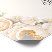 Baby in Bloom Bow Floral Baby Shower Welcome Poster (Hoek)