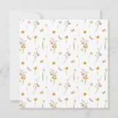 Baby in Bloom Bow Girl Wildflower Vlinderdouche Kaart (Achterkant)