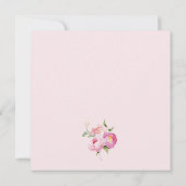 Baby In Bloom Bow Pink Bedankkaart (Achterkant)