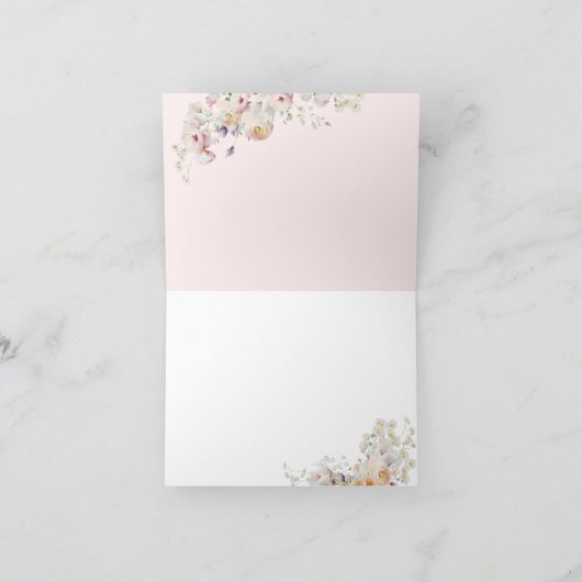 Baby in Bloom Bow Spring Garden Girl Baby shower Bedankkaart (Binnen)