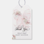 Baby in Bloom Bow Spring Garden Girl Baby shower Cadeaulabel (Voorkant)