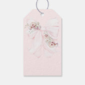 Baby in Bloom Bow Spring Garden Girl Baby shower Cadeaulabel (Achterkant)