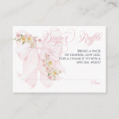 Baby in Bloom Bow Spring Garden Girl Baby shower Informatiekaartje (Voorkant)