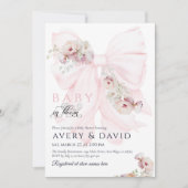 Baby in Bloom Bow Spring Garden Girl Baby shower Kaart (Voorkant)
