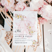 Baby in Bloom Bow Spring Garden Girl Baby shower Kaart