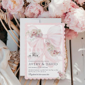 Baby in Bloom Bow Spring Garden Girl Baby shower Kaart
