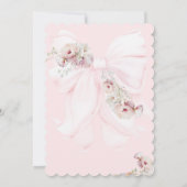 Baby in Bloom Bow Spring Garden Girl Baby shower Kaart (Achterkant)