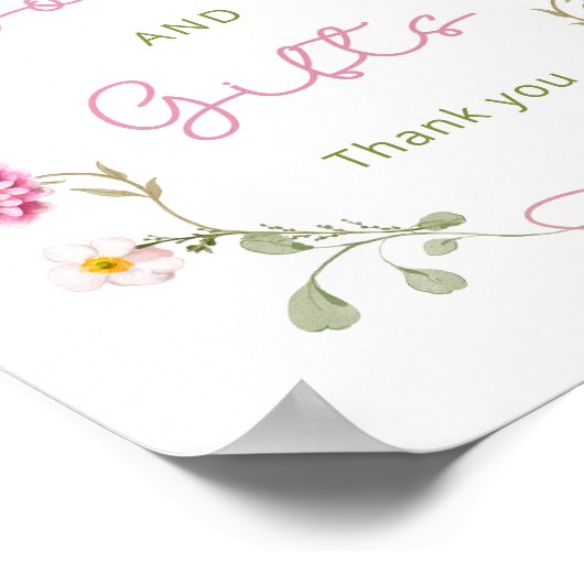 Baby in Bloom Bow Tuinboeken en geschenken Poster (Hoek)