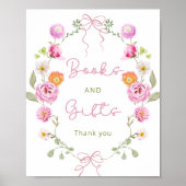 Baby in Bloom Bow Tuinboeken en geschenken Poster (Voorkant)
