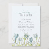 Baby in Bloom boy baby shower Invitation Kaart (Voorkant)