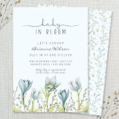 Baby in Bloom boy baby shower Invitation Kaart