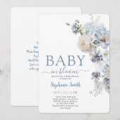 Baby in Bloom Boy Baby shower Kaart (Voorkant / Achterkant)