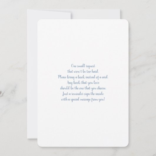 Baby in Bloom Boy Baby shower Kaart (Achterkant)