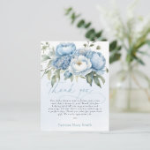 Baby in Bloom Boy Baby Shower Thank You  Briefkaart (Staand voorkant)