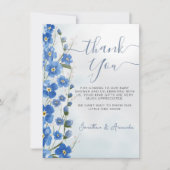 Baby in Bloom Boy Blue Bloemendouche Bedankkaart (Voorkant)