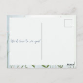 Baby in Bloom Boy Blue Bloemendouche Briefkaart (Achterkant)