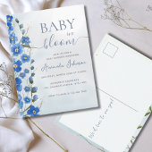 Baby in Bloom Boy Blue Bloemendouche Briefkaart