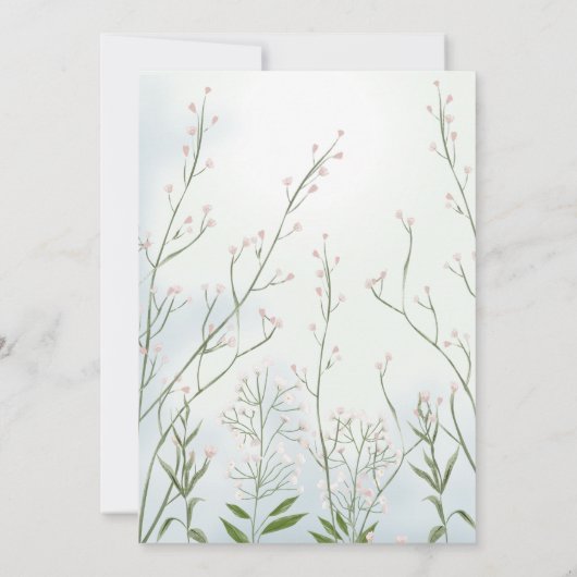 Baby in Bloom Boy Blue Bloemendouche Kaart (Achterkant)