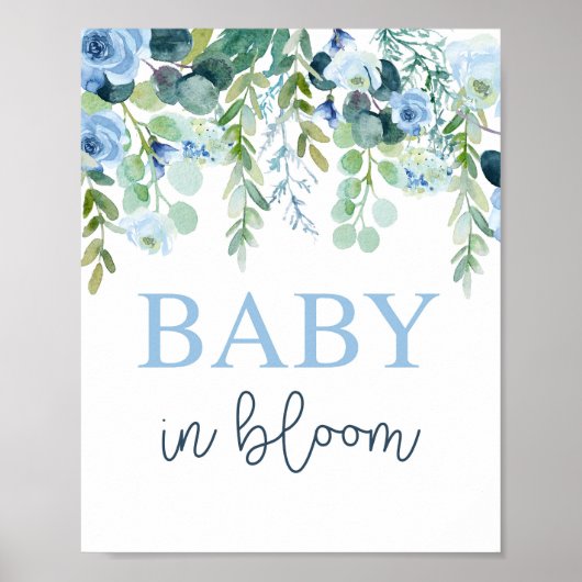 Baby in bloom boy-teken poster (Voorkant)