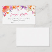 Baby in Bloom Bright Bloemen Luier Raffle Informatiekaartje (Voorkant / Achterkant)