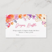 Baby in Bloom Bright Bloemen Luier Raffle Informatiekaartje (Voorkant)