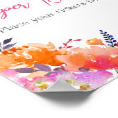 Baby in Bloom Bright Bloemen Luier Raffle Poster (Hoek)