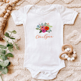 Baby in Bloom Bright Floral Baby Naam Romper