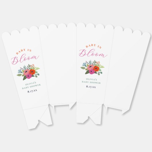 Baby in Bloom Bright Floral Baby shower Bedankdoosjes (Ongevouwen)