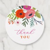 Baby in Bloom Bright Floral Baby shower Bedankjes Labels (Voorkant)